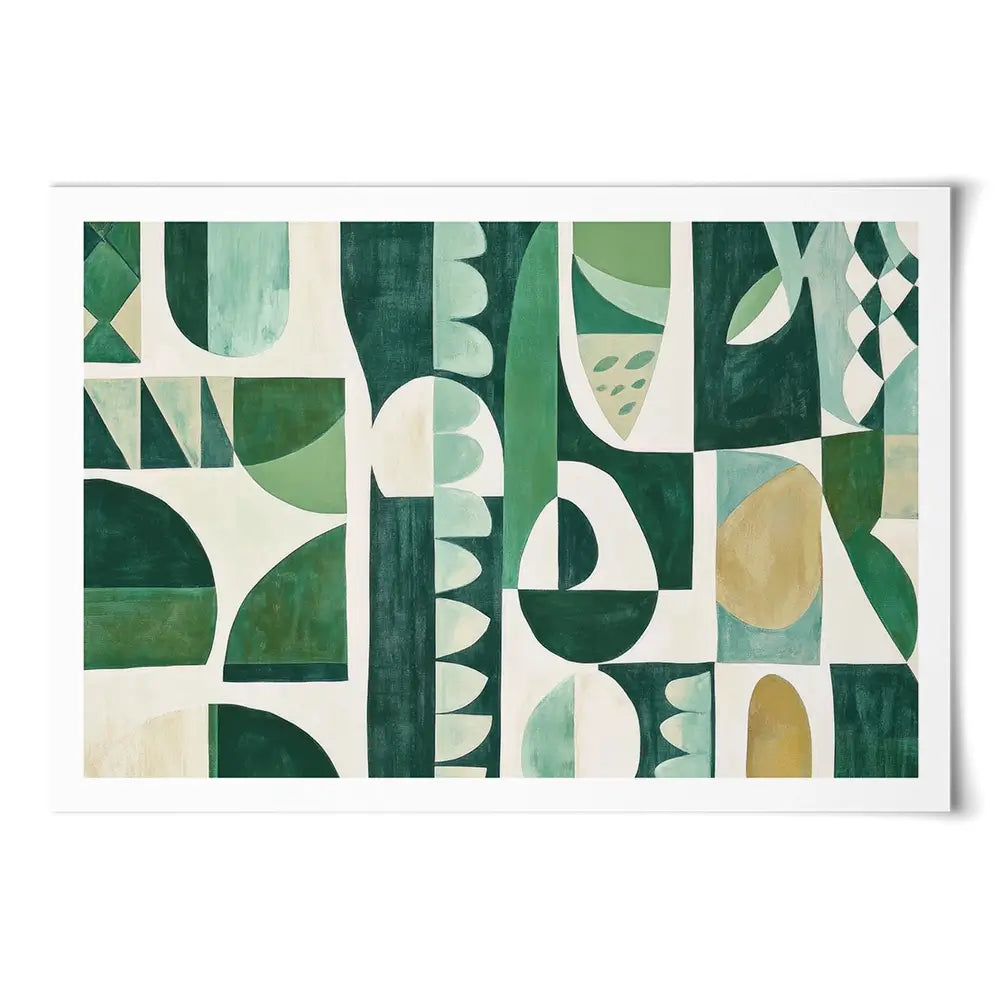 Green Modernist Art Print Green Modernist Art Print wall art product Sisi And Seb - Independent