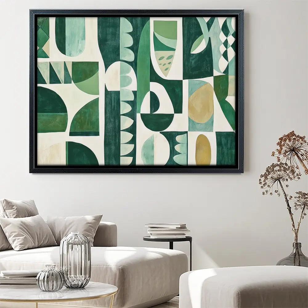 Green Modernist Canvas Print Green Modernist Canvas Print wall art product Sisi And Seb - Independent