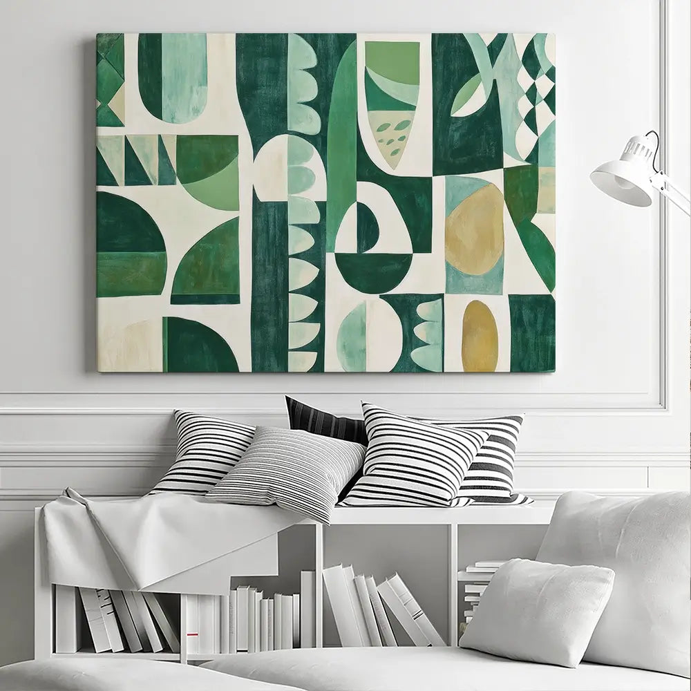 Green Modernist Canvas Print Green Modernist Canvas Print wall art product Sisi And Seb - Independent