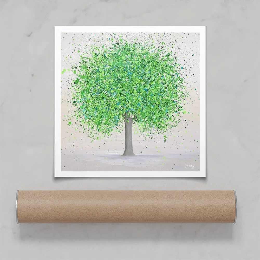 Green Summer Love Square Art Print Green Summer Love Square Art Print wall art product Jo Gough