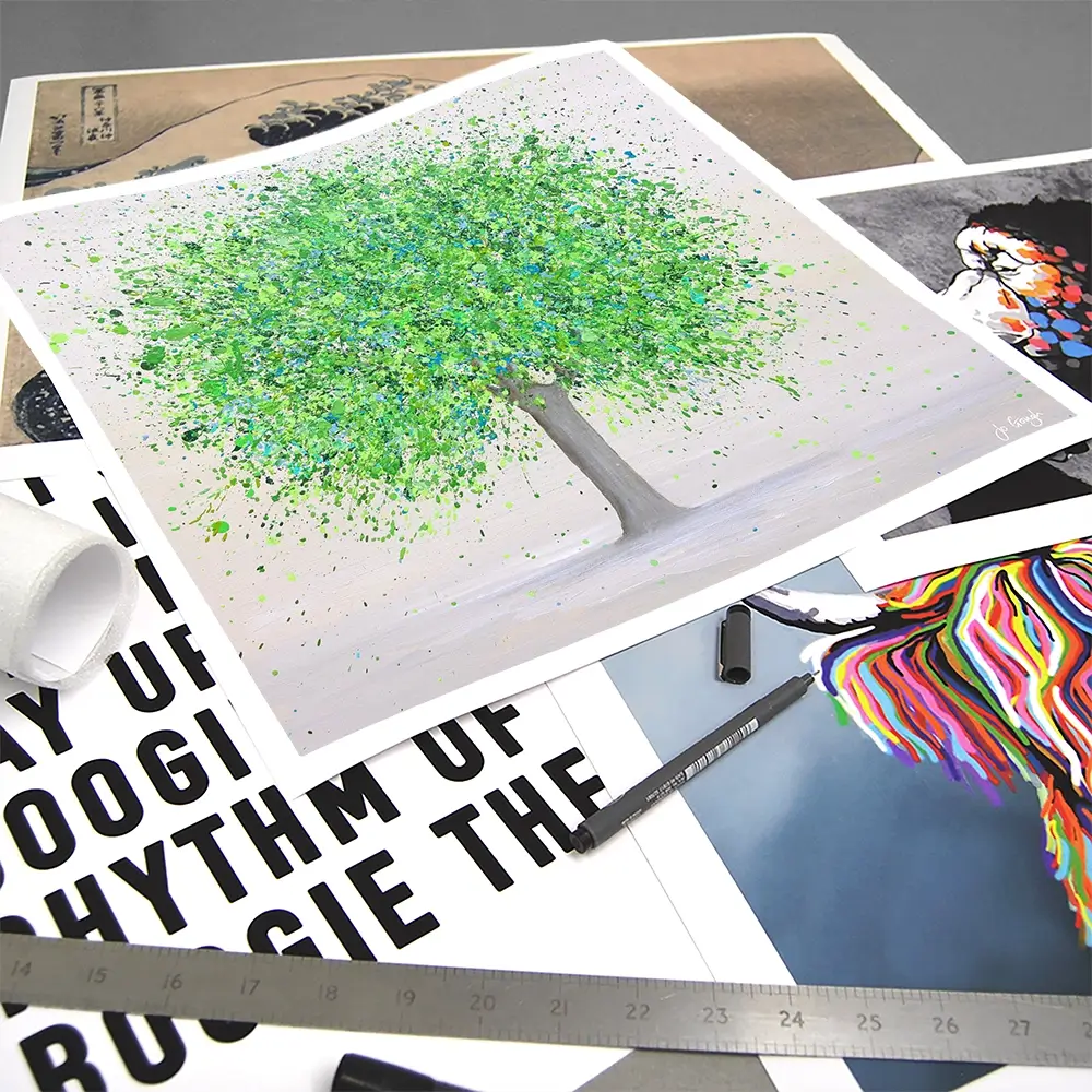 Green Summer Love Square Art Print Green Summer Love Square Art Print wall art product Jo Gough