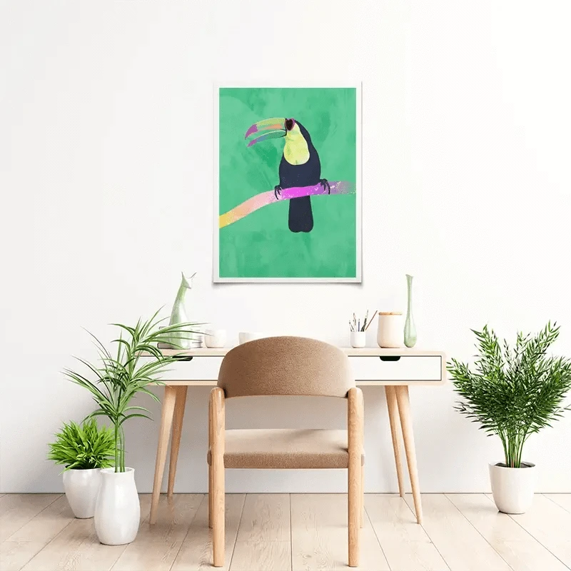 Green Toucan Art Print Green Toucan Art Print wall art product Sarah Manovski