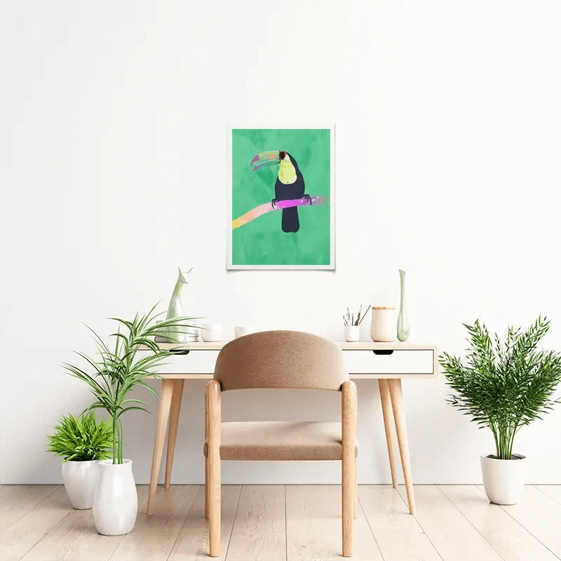 Green Toucan Art Print Green Toucan Art Print wall art product Sarah Manovski