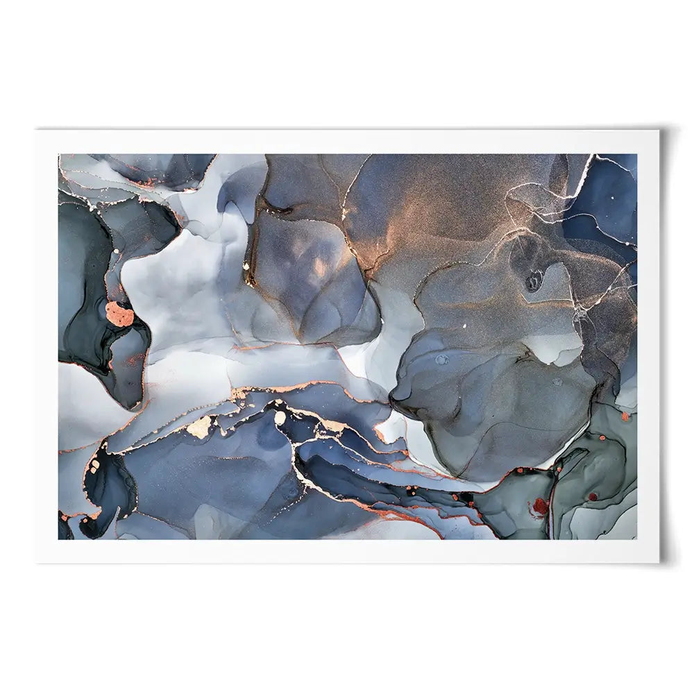 Grey And Blue Marble Art Print Grey And Blue Marble Art Print wall art product djero.adlibeshe yahoo.com / Shutterstock