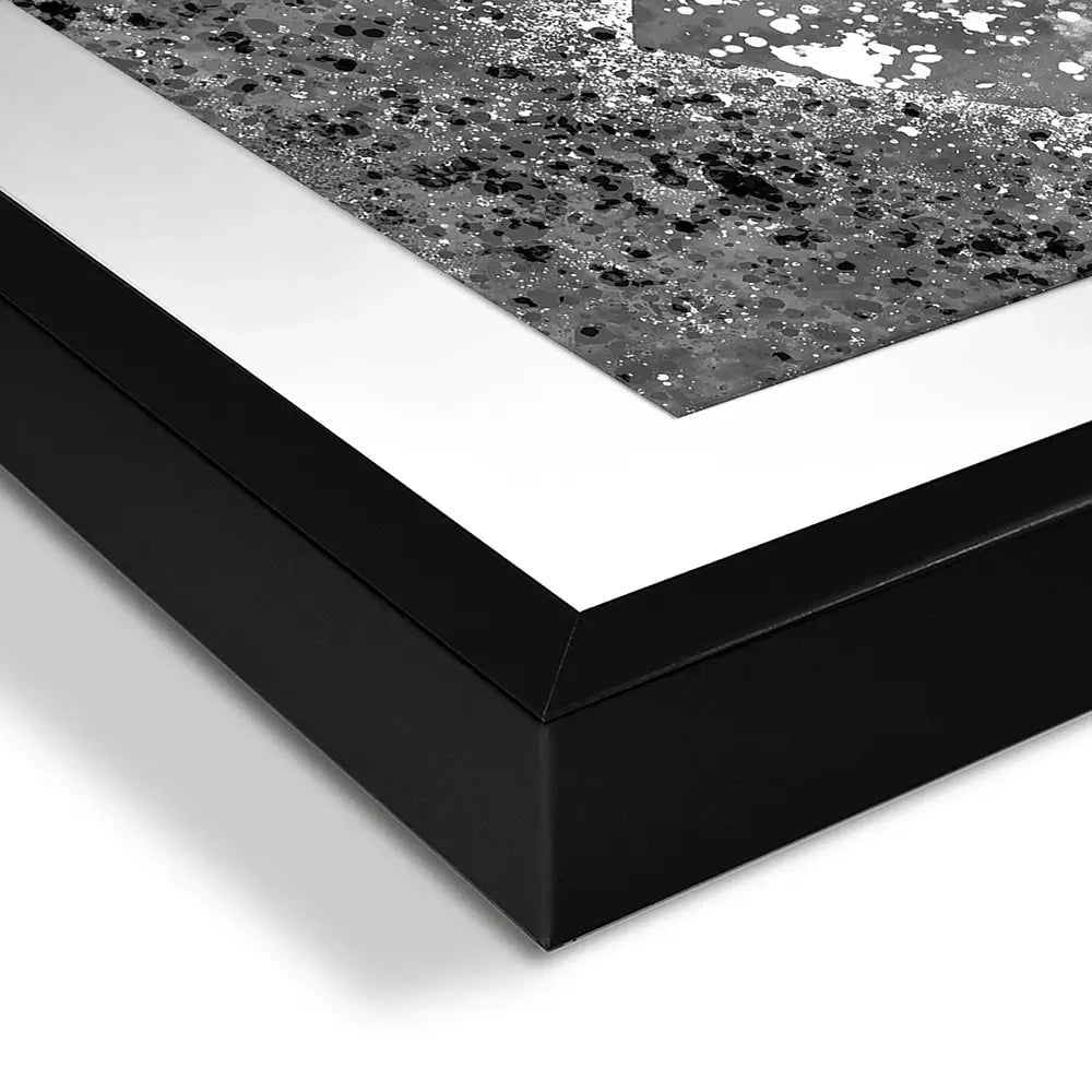 Grey And White Hearts Splatter Framed Art Print Grey And White Hearts Splatter Framed Art Print wall art product J Tonges