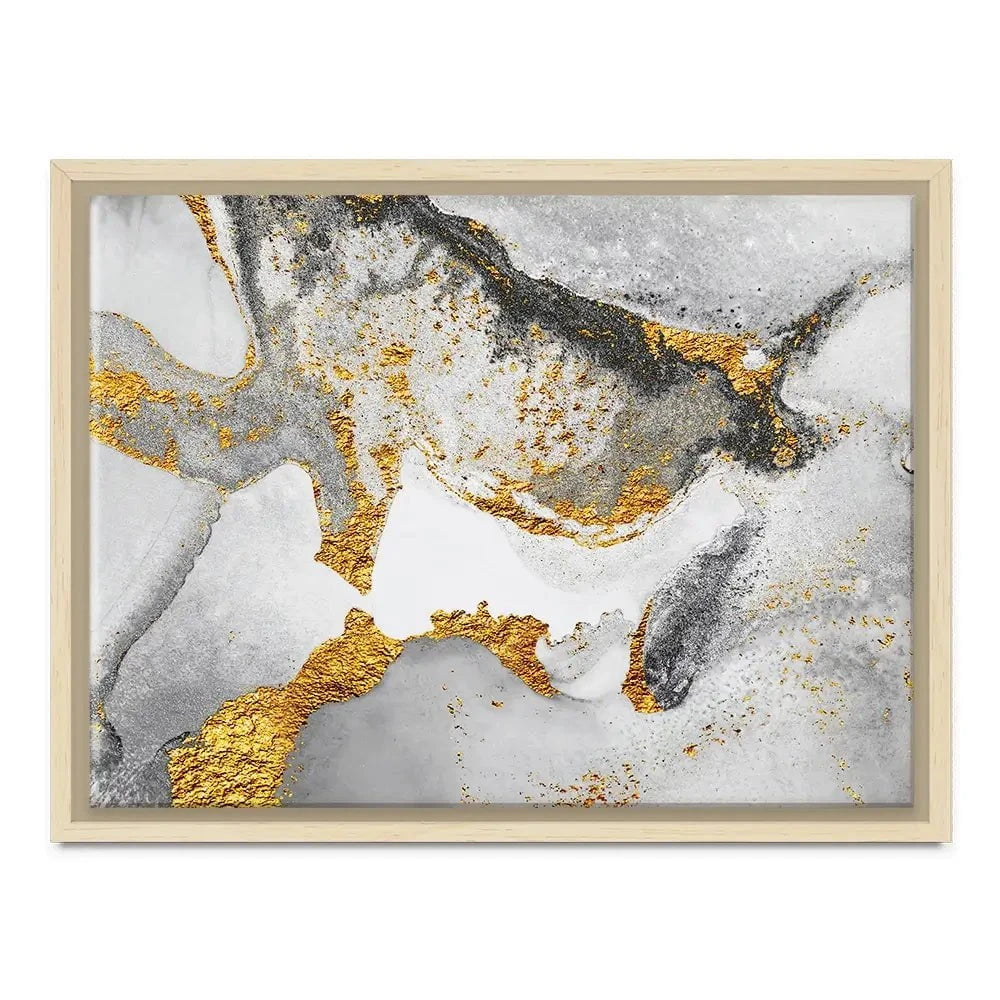 Grey And White Marble Canvas Print Grey And White Marble Canvas Print wall art product CARACOLLA / Shutterstock