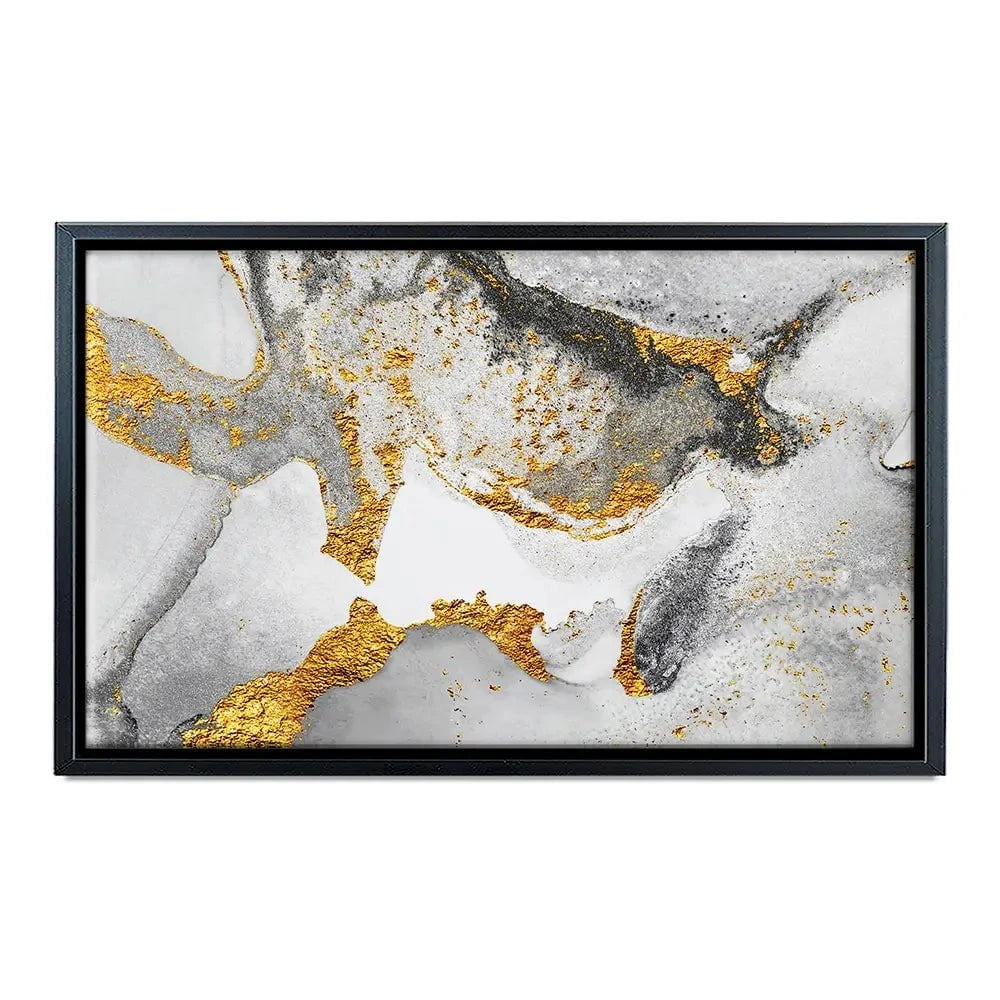 Grey And White Marble Canvas Print Grey And White Marble Canvas Print wall art product CARACOLLA / Shutterstock