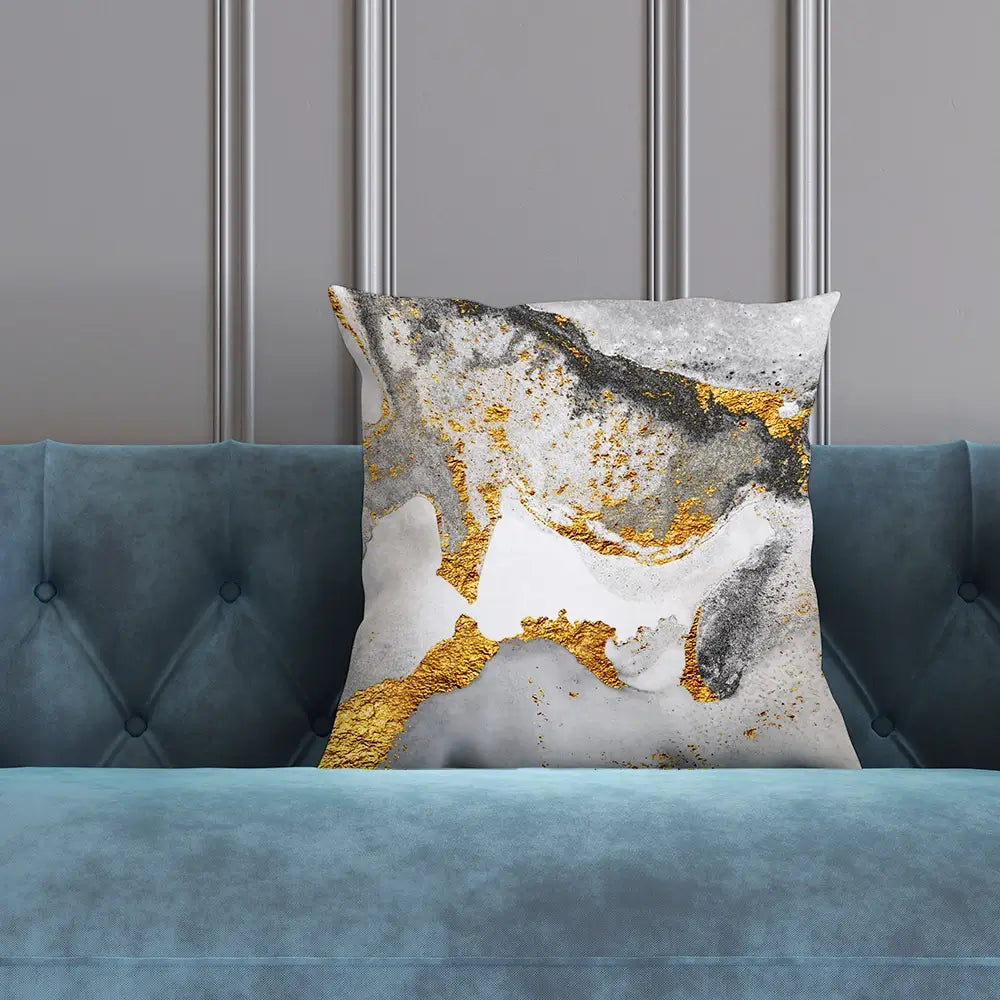 Grey And White Marble Cushion Grey And White Marble Cushion wall art product CARACOLLA / Shutterstock