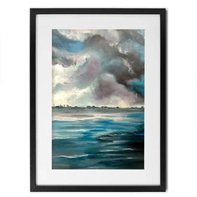 Grey Bay Framed Art Print Grey Bay Framed Art Print wall art product Violeta Allaberdieva