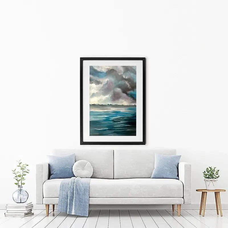 Grey Bay Framed Art Print Grey Bay Framed Art Print wall art product Violeta Allaberdieva