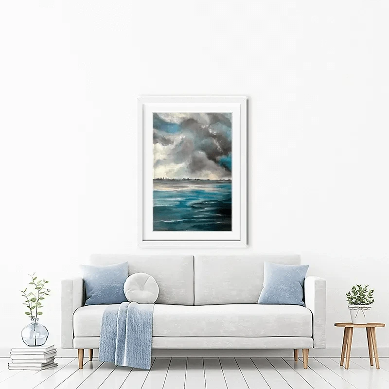 Grey Bay Framed Art Print Grey Bay Framed Art Print wall art product Violeta Allaberdieva