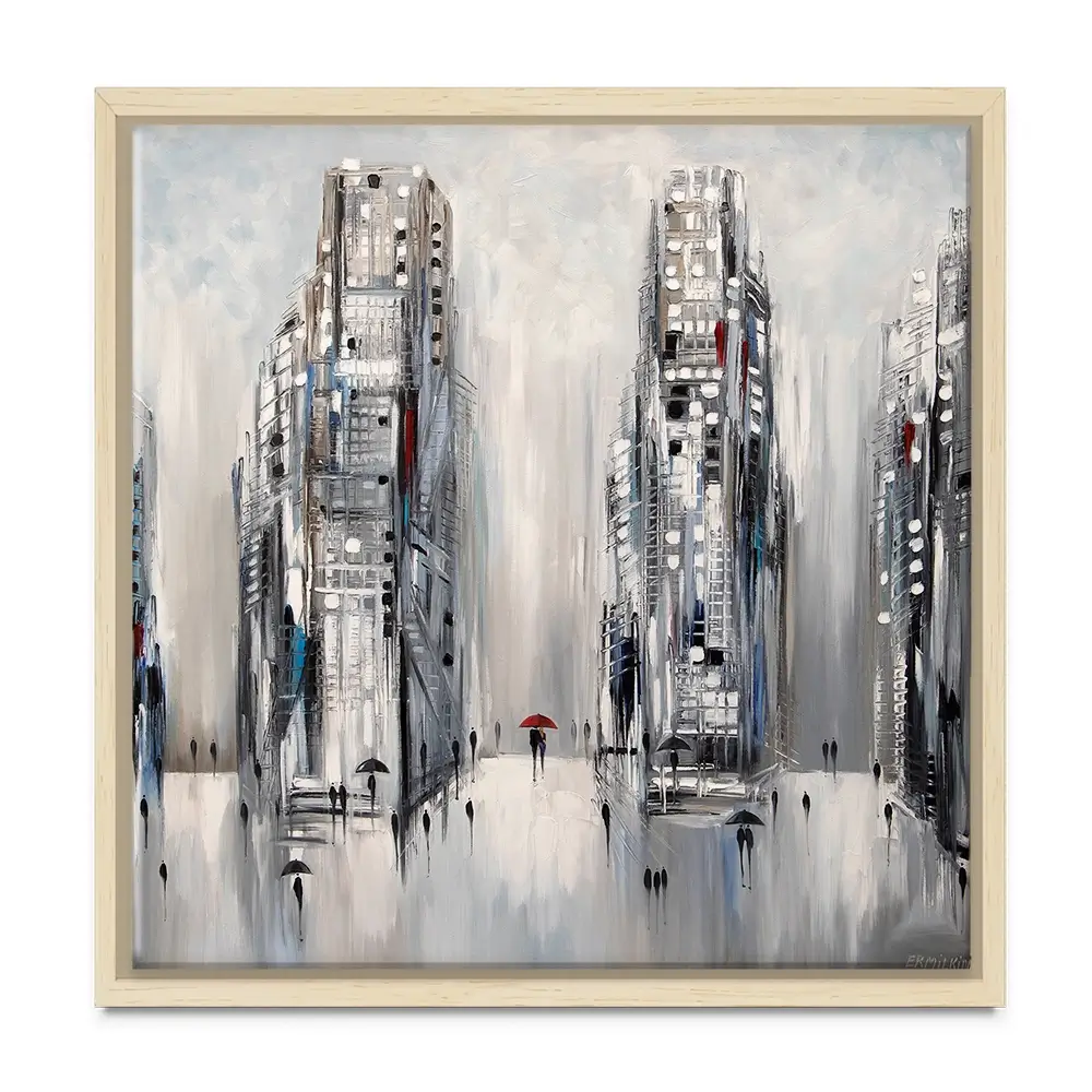 Grey City Canvas Print Grey City Canvas Print wall art product Ekaterina Ermilkina