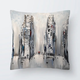 Grey City Cushion Grey City Cushion wall art product Ekaterina Ermilkina