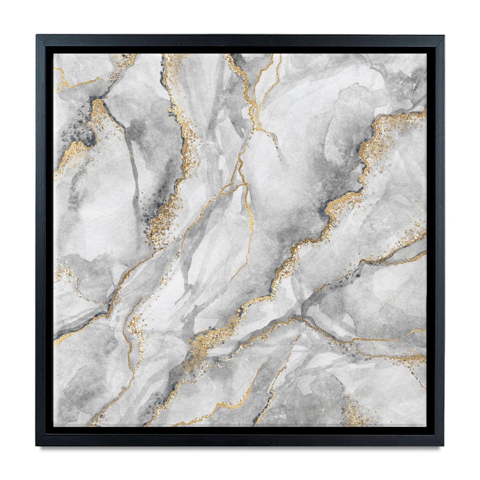 Grey Marble Square Canvas Print wall art product wacomka / Shutterstock