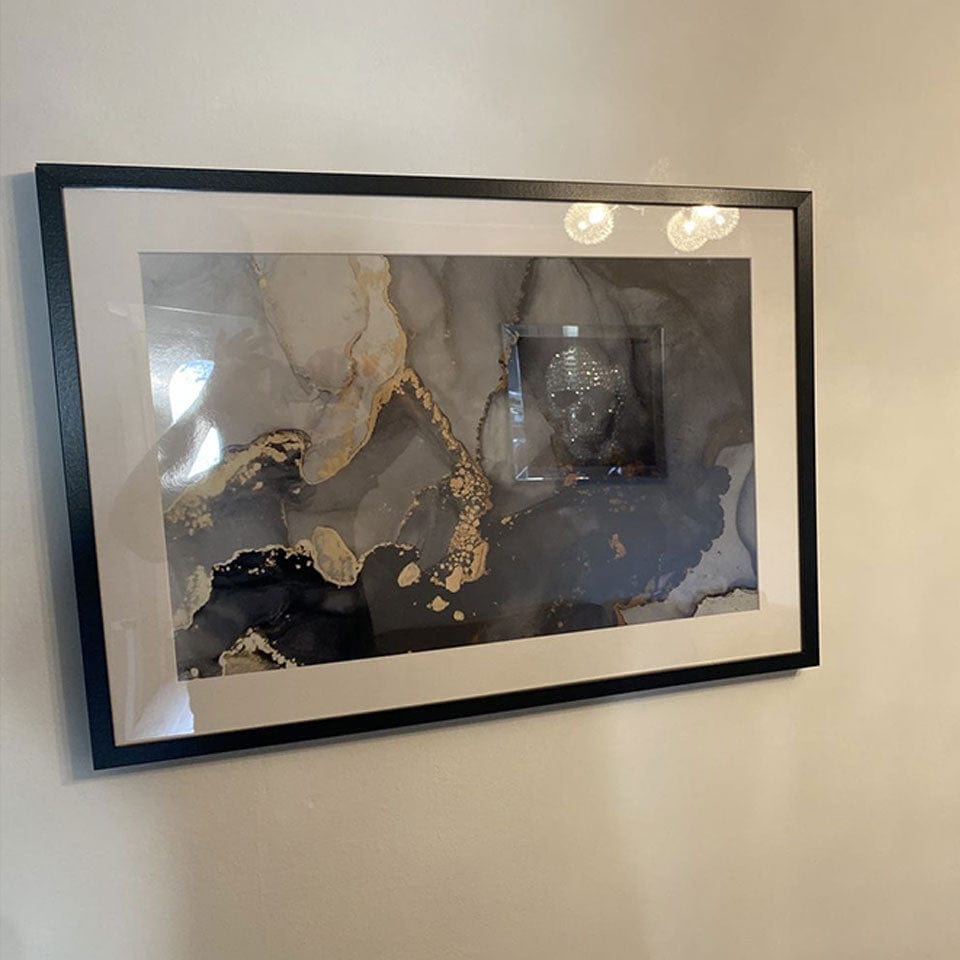 Grey Marble Tones Framed Art Print wall art product coldsun777 / Shutterstock