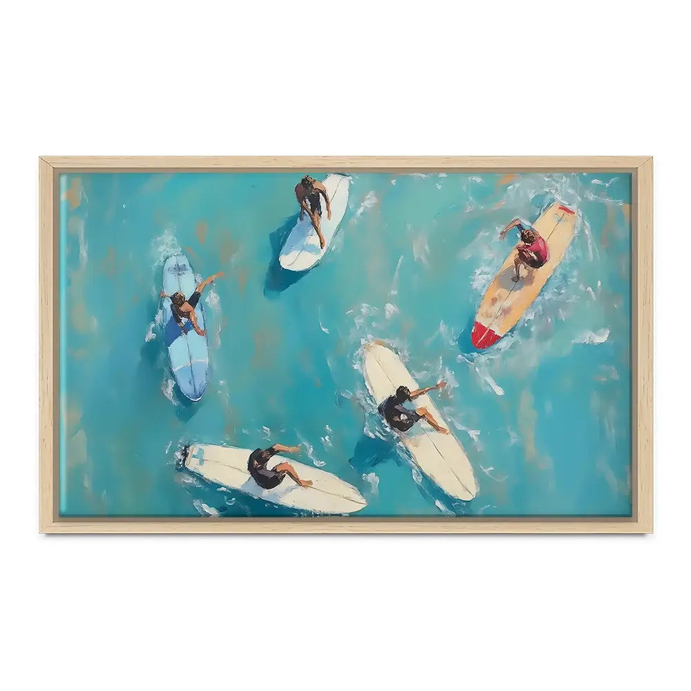 Group Of Surfers Canvas Print Group Of Surfers Canvas Print wall art product NiniArt - Independent