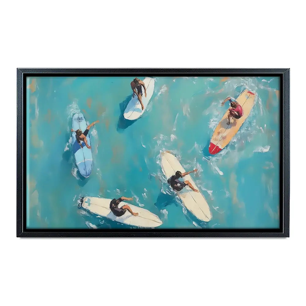 Group Of Surfers Canvas Print Group Of Surfers Canvas Print wall art product NiniArt - Independent
