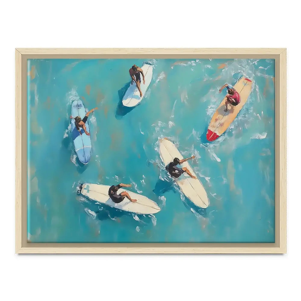 Group Of Surfers Canvas Print Group Of Surfers Canvas Print wall art product NiniArt - Independent