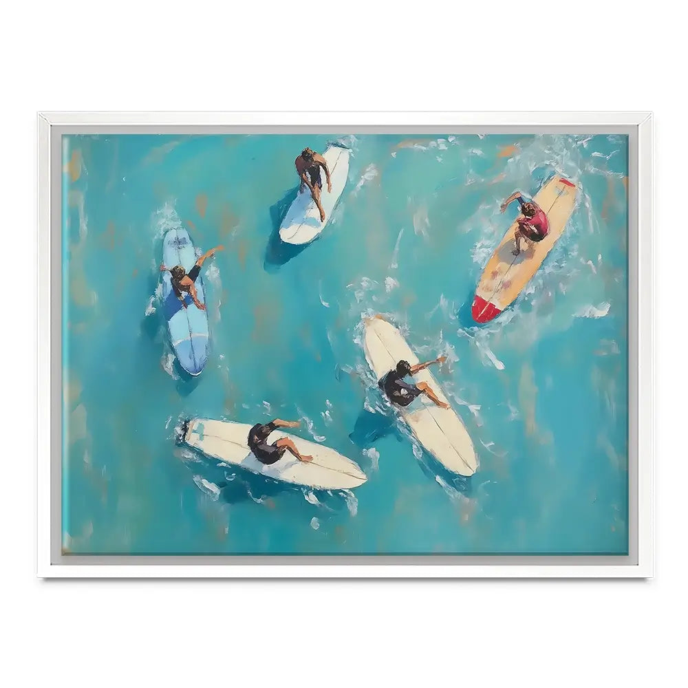 Group Of Surfers Canvas Print Group Of Surfers Canvas Print wall art product NiniArt - Independent