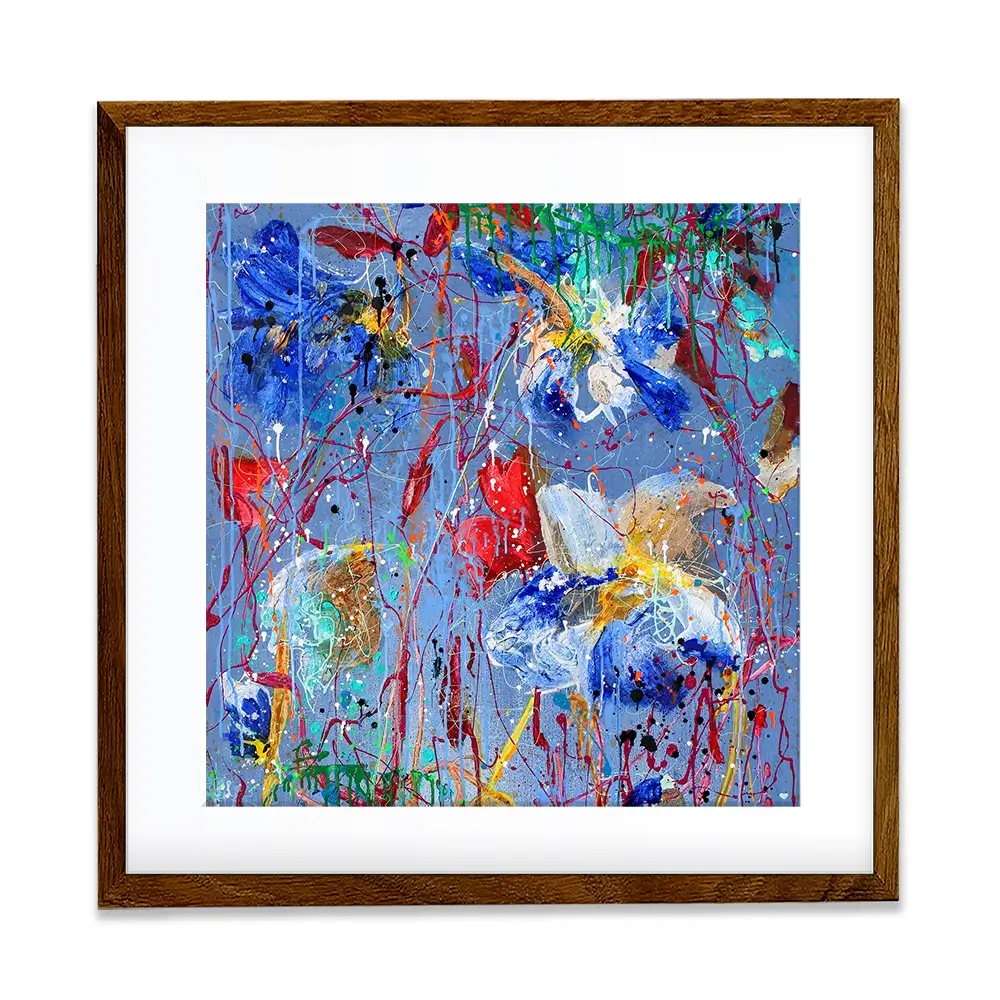 Growing In Blue Framed Art Print Growing In Blue Framed Art Print wall art product Studio Paint-Ing