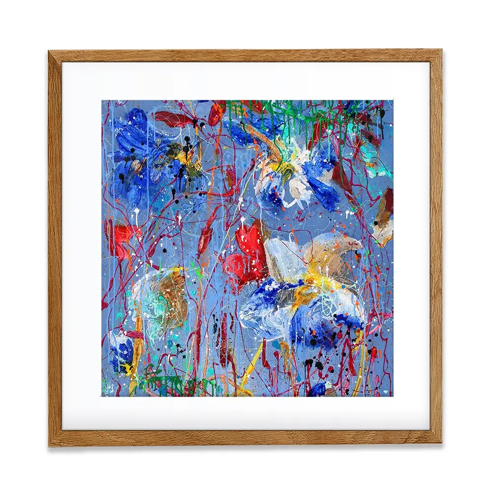 Growing In Blue Framed Art Print Growing In Blue Framed Art Print wall art product Studio Paint-Ing