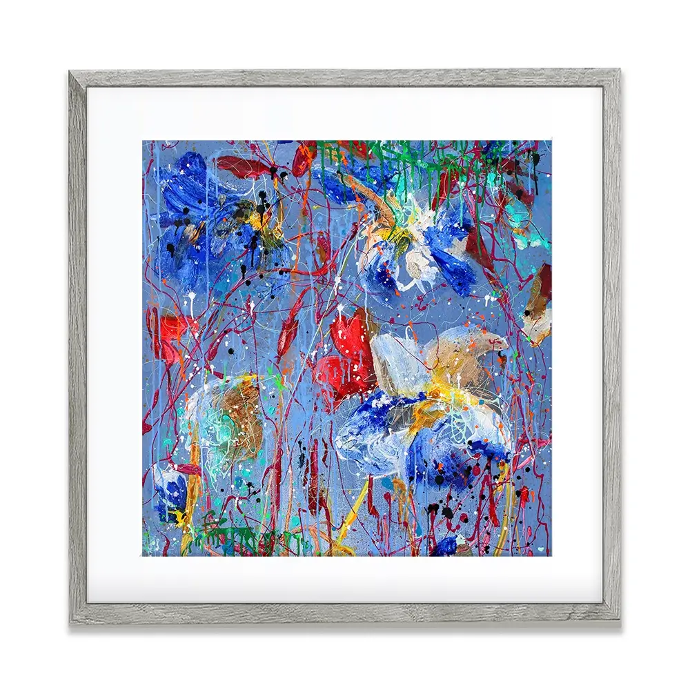 Growing In Blue Framed Art Print Growing In Blue Framed Art Print wall art product Studio Paint-Ing