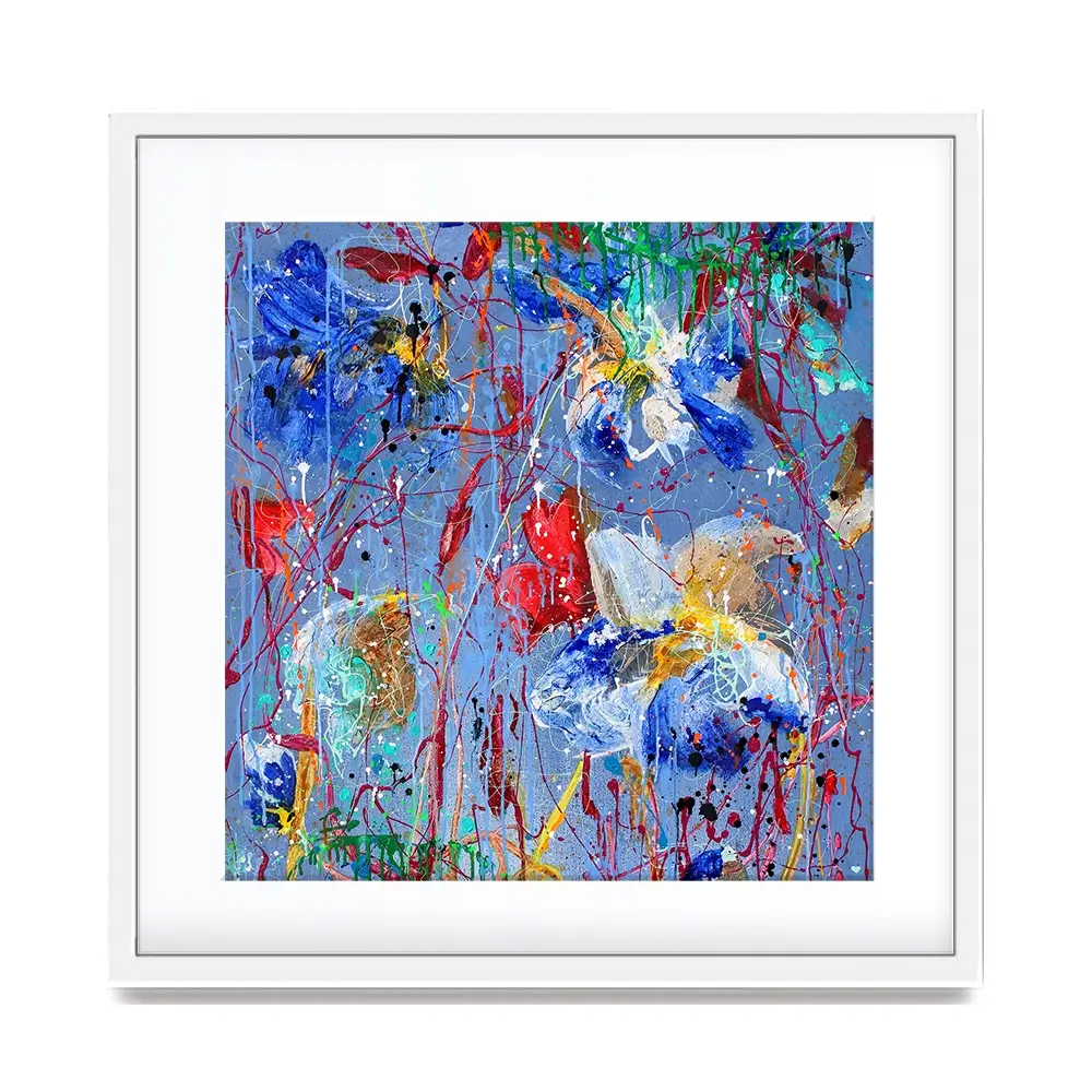 Growing In Blue Framed Art Print Growing In Blue Framed Art Print wall art product Studio Paint-Ing