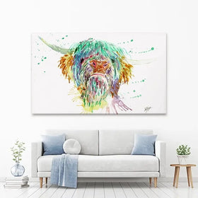 Grumpy Cow Canvas Print Grumpy Cow Canvas Print wall art product Jamie Taylor