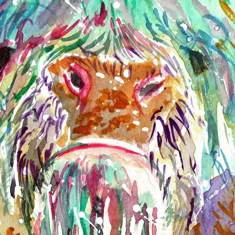 Grumpy Cow Canvas Print Grumpy Cow Canvas Print wall art product Jamie Taylor