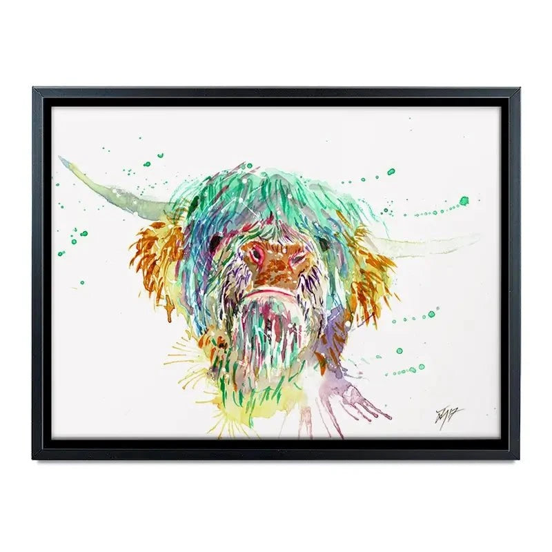 Grumpy Cow Canvas Print Grumpy Cow Canvas Print wall art product Jamie Taylor