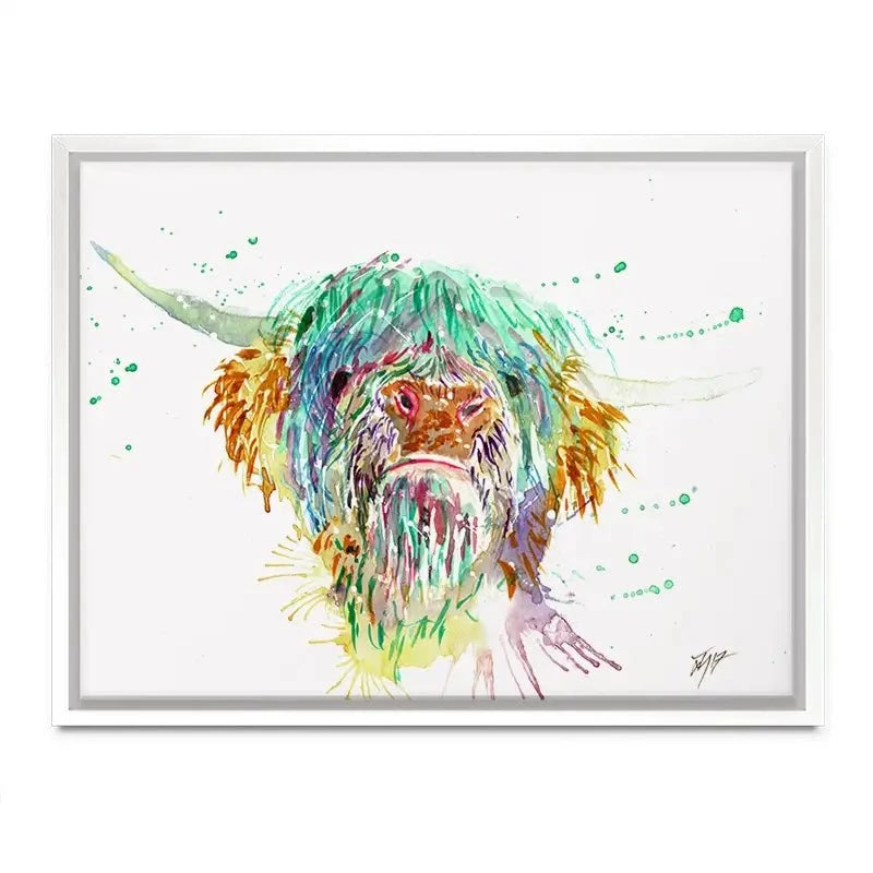 Grumpy Cow Canvas Print Grumpy Cow Canvas Print wall art product Jamie Taylor