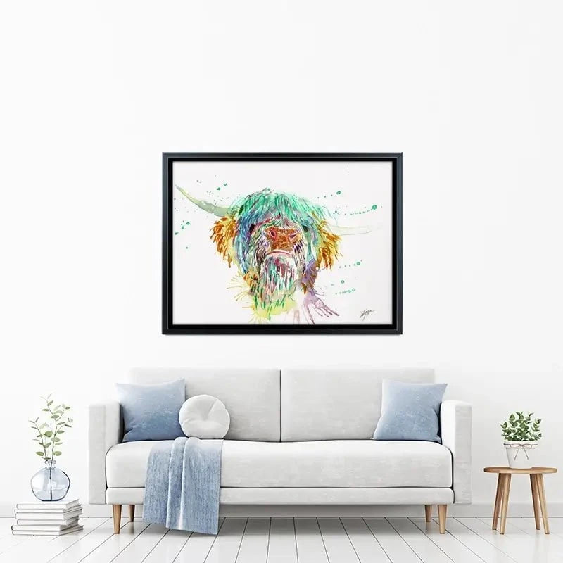 Grumpy Cow Canvas Print Grumpy Cow Canvas Print wall art product Jamie Taylor