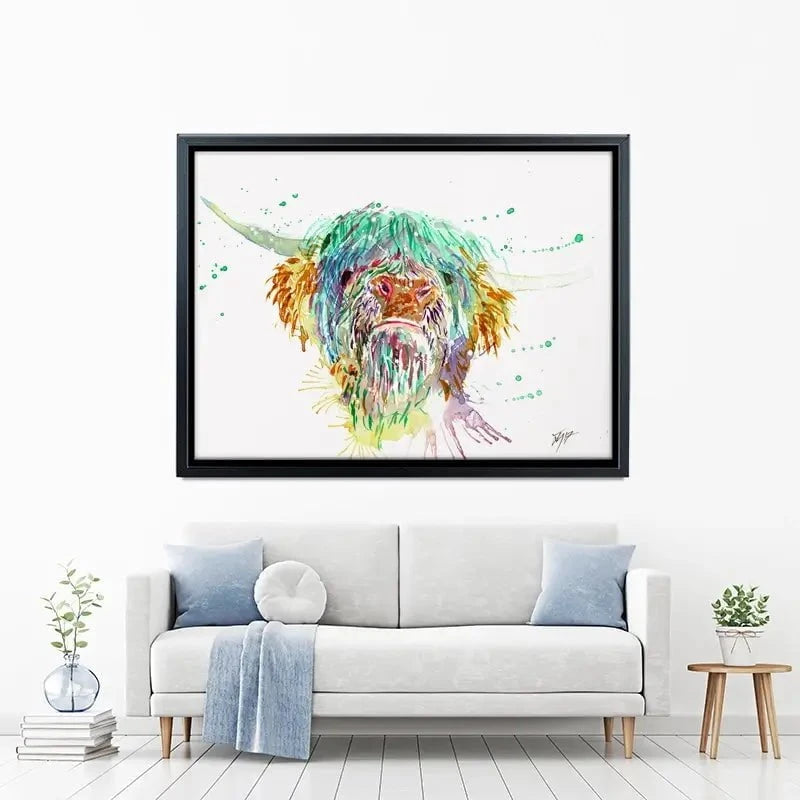 Grumpy Cow Canvas Print Grumpy Cow Canvas Print wall art product Jamie Taylor