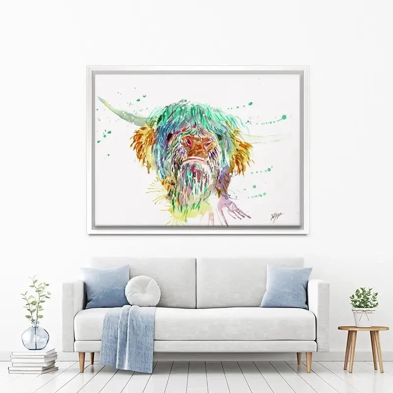 Grumpy Cow Canvas Print Grumpy Cow Canvas Print wall art product Jamie Taylor