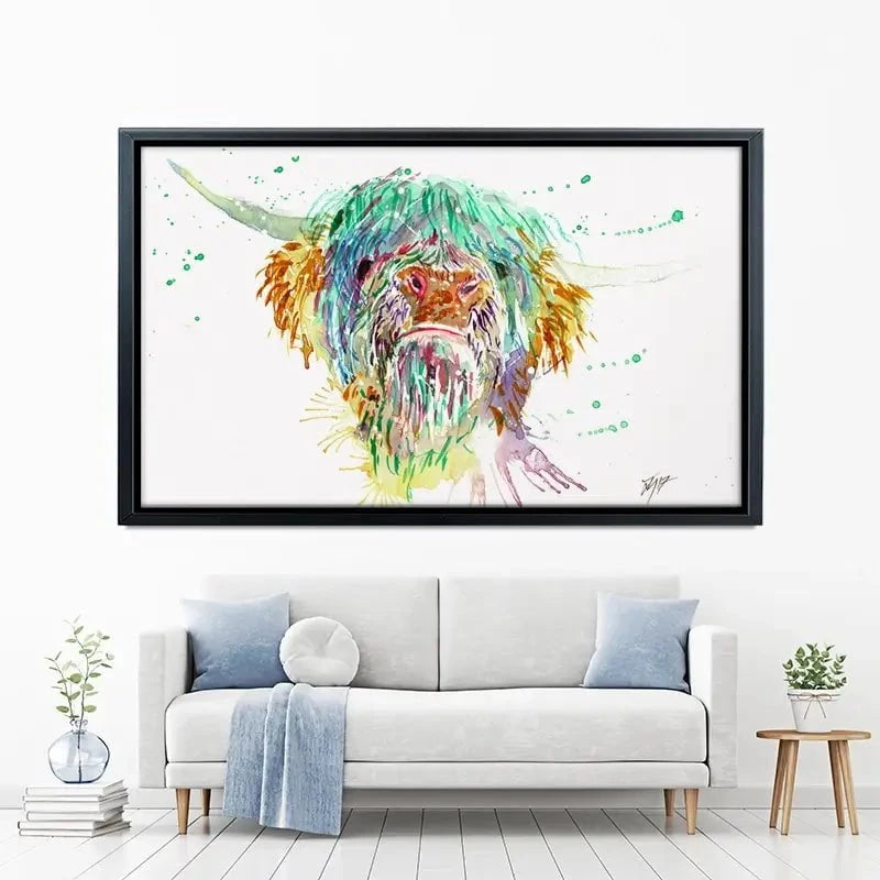 Grumpy Cow Canvas Print Grumpy Cow Canvas Print wall art product Jamie Taylor