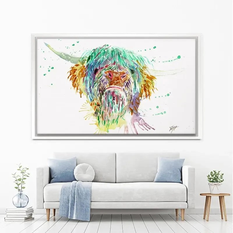 Grumpy Cow Canvas Print Grumpy Cow Canvas Print wall art product Jamie Taylor