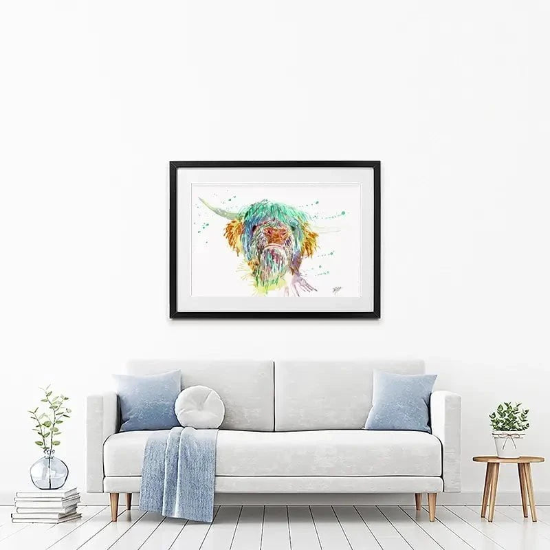 Grumpy Cow Framed Art Print Grumpy Cow Framed Art Print wall art product Jamie Taylor