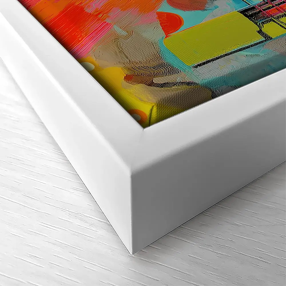 Guitar Painted In Every Colour Canvas Print Guitar Painted In Every Colour Canvas Print wall art product Chromatic Storm Studio