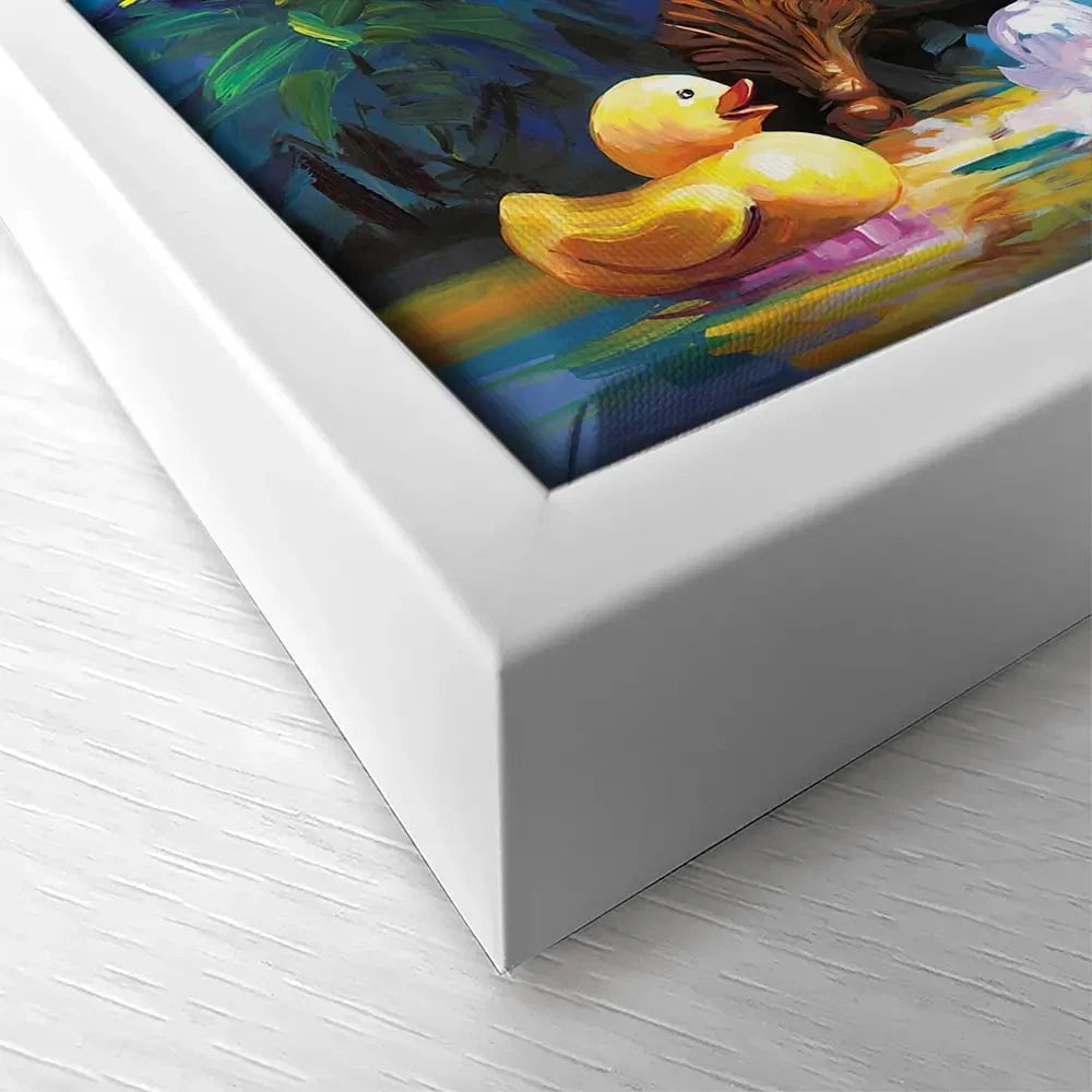 Happy Bear In Bathtub Canvas Print Happy Bear In Bathtub Canvas Print wall art product Leon Devenice