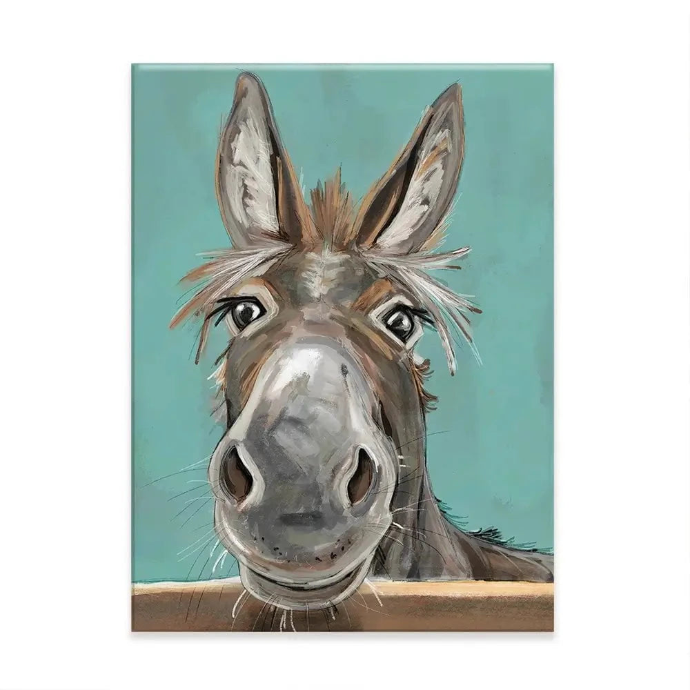 Happy Donkey Canvas Print Happy Donkey Canvas Print wall art product D Mosconi