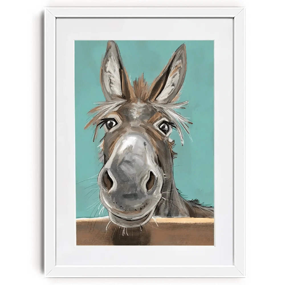 Happy Donkey Framed Art Print Happy Donkey Framed Art Print wall art product D Mosconi
