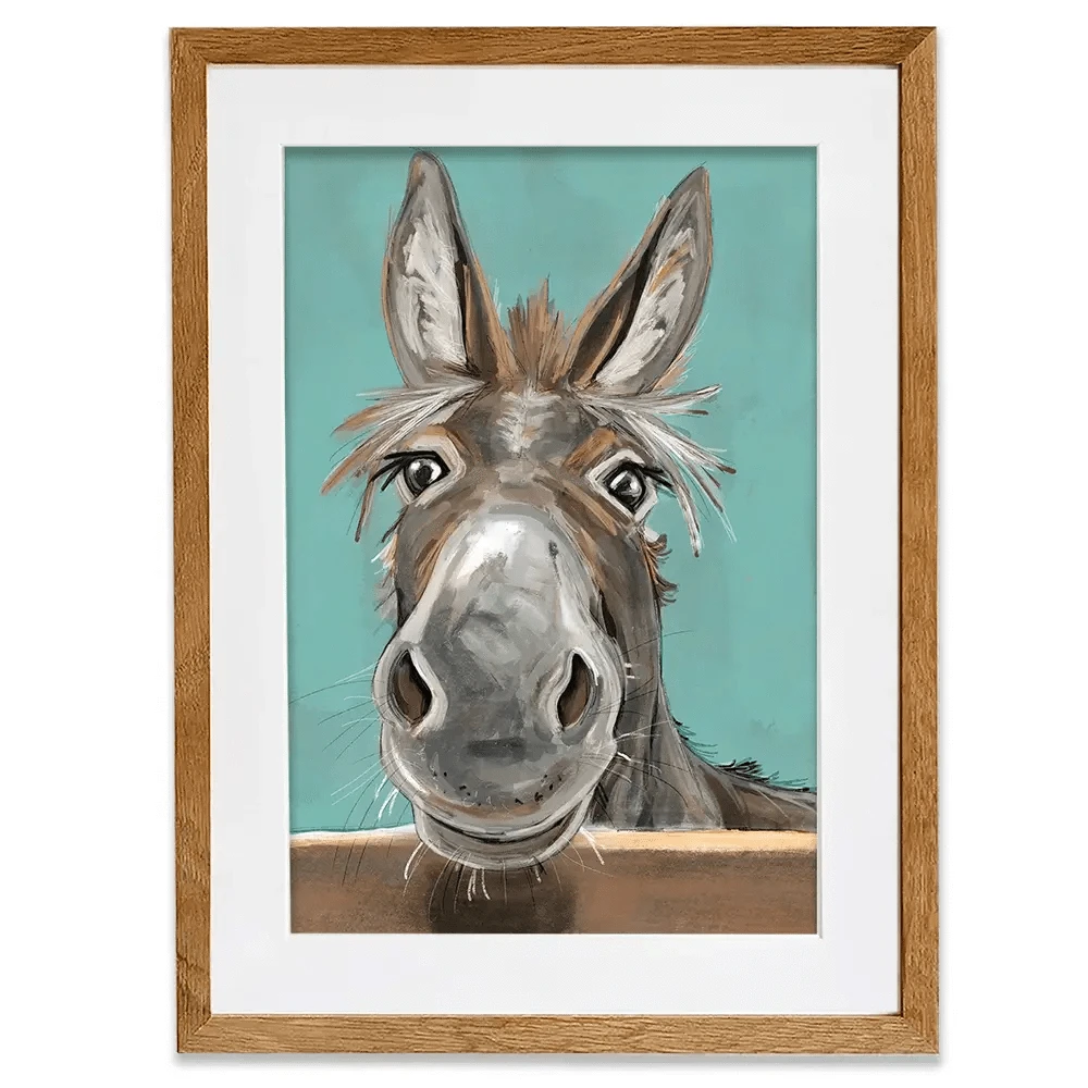 Happy Donkey Framed Art Print Happy Donkey Framed Art Print wall art product D Mosconi