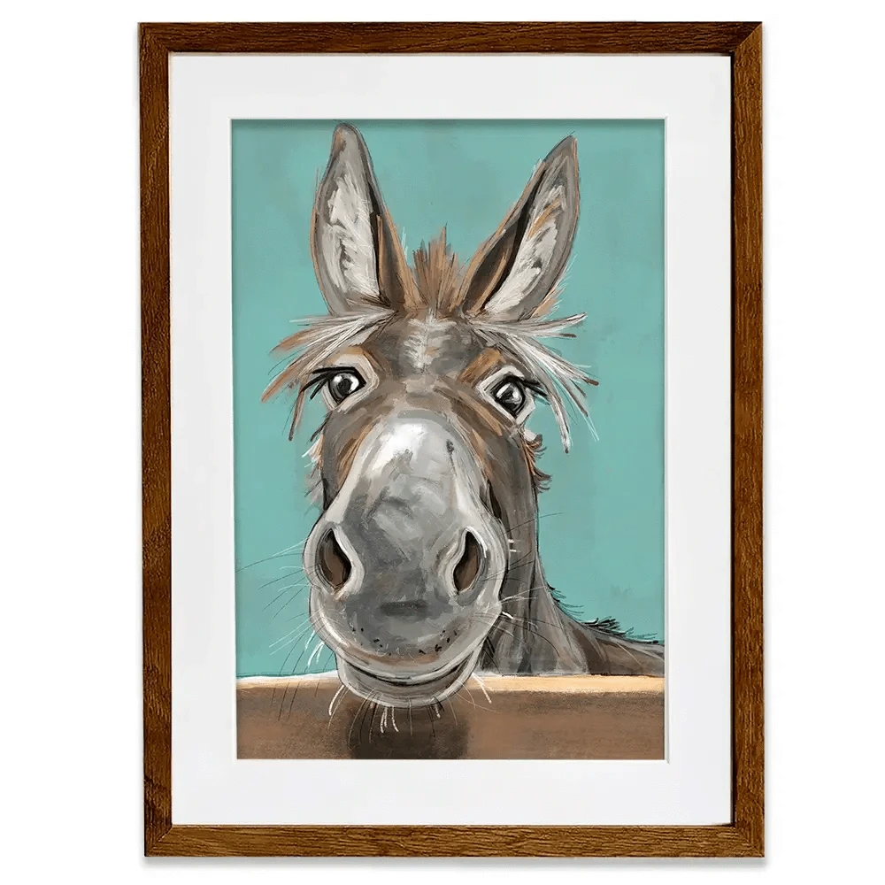 Happy Donkey Framed Art Print Happy Donkey Framed Art Print wall art product D Mosconi