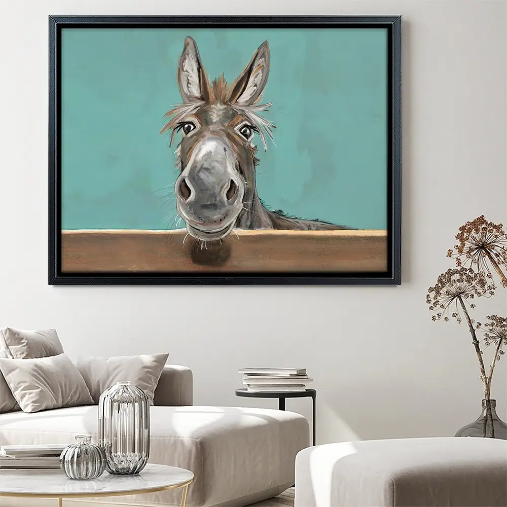 Happy Donkey Landscape Canvas Print Happy Donkey Landscape Canvas Print wall art product D Mosconi
