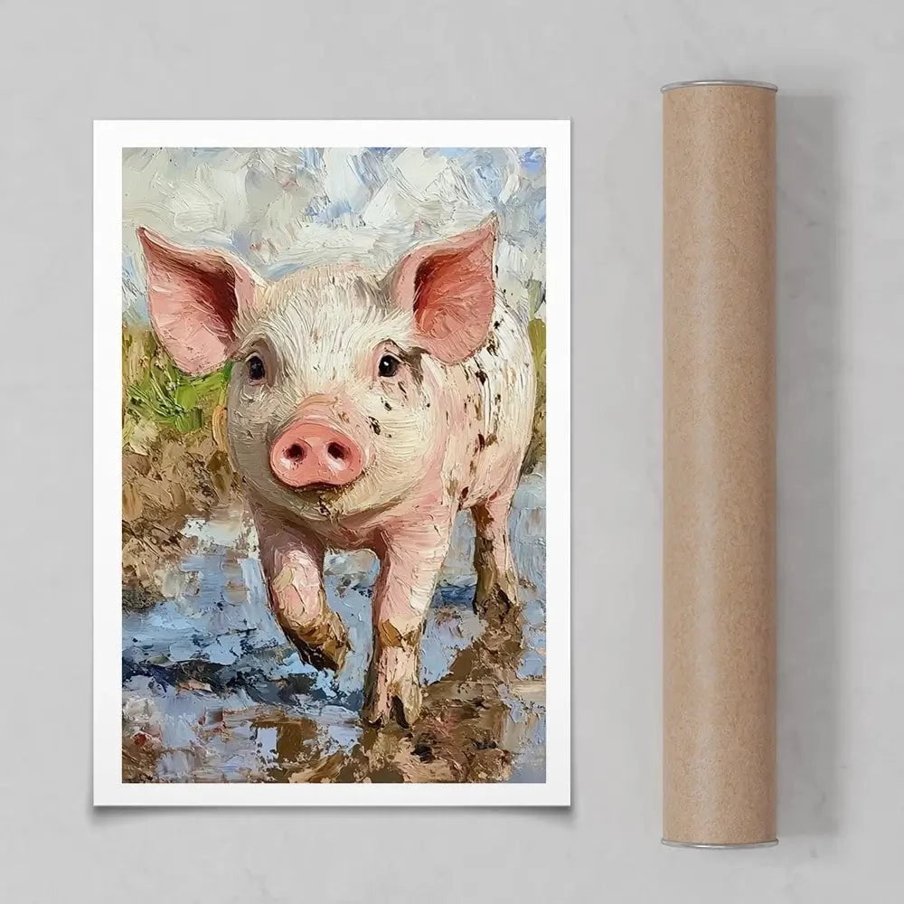 Happy Hog Art Print Happy Hog Art Print wall art product David Alexander Elder