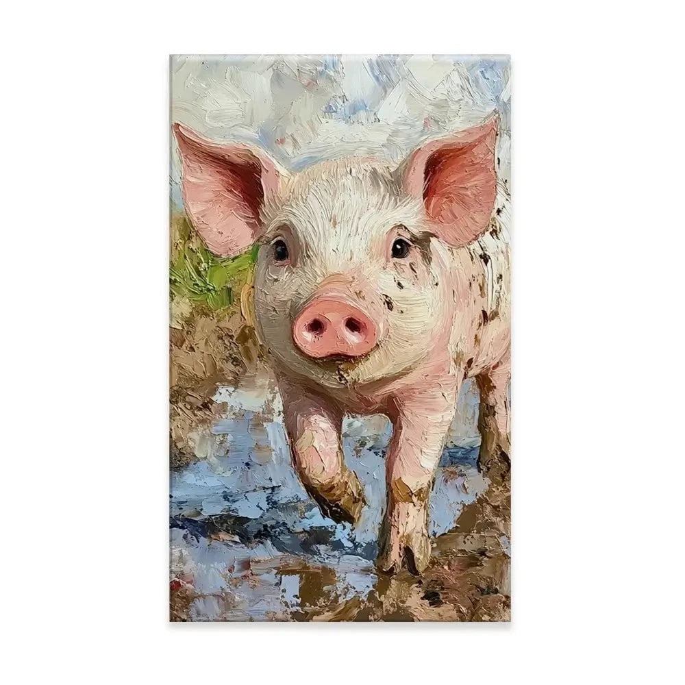 Happy Hog Canvas Print Happy Hog Canvas Print wall art product David Alexander Elder