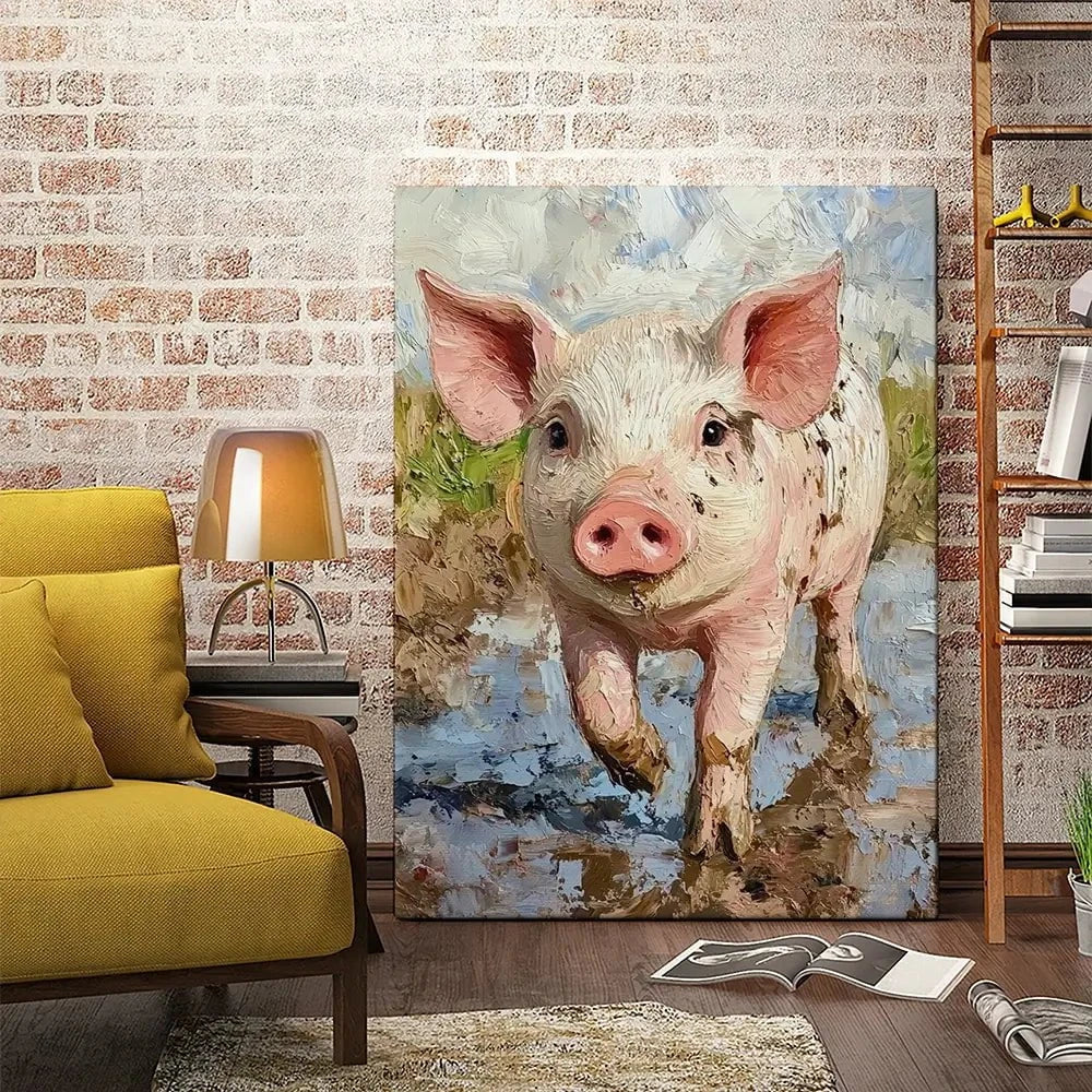Happy Hog Canvas Print Happy Hog Canvas Print wall art product David Alexander Elder