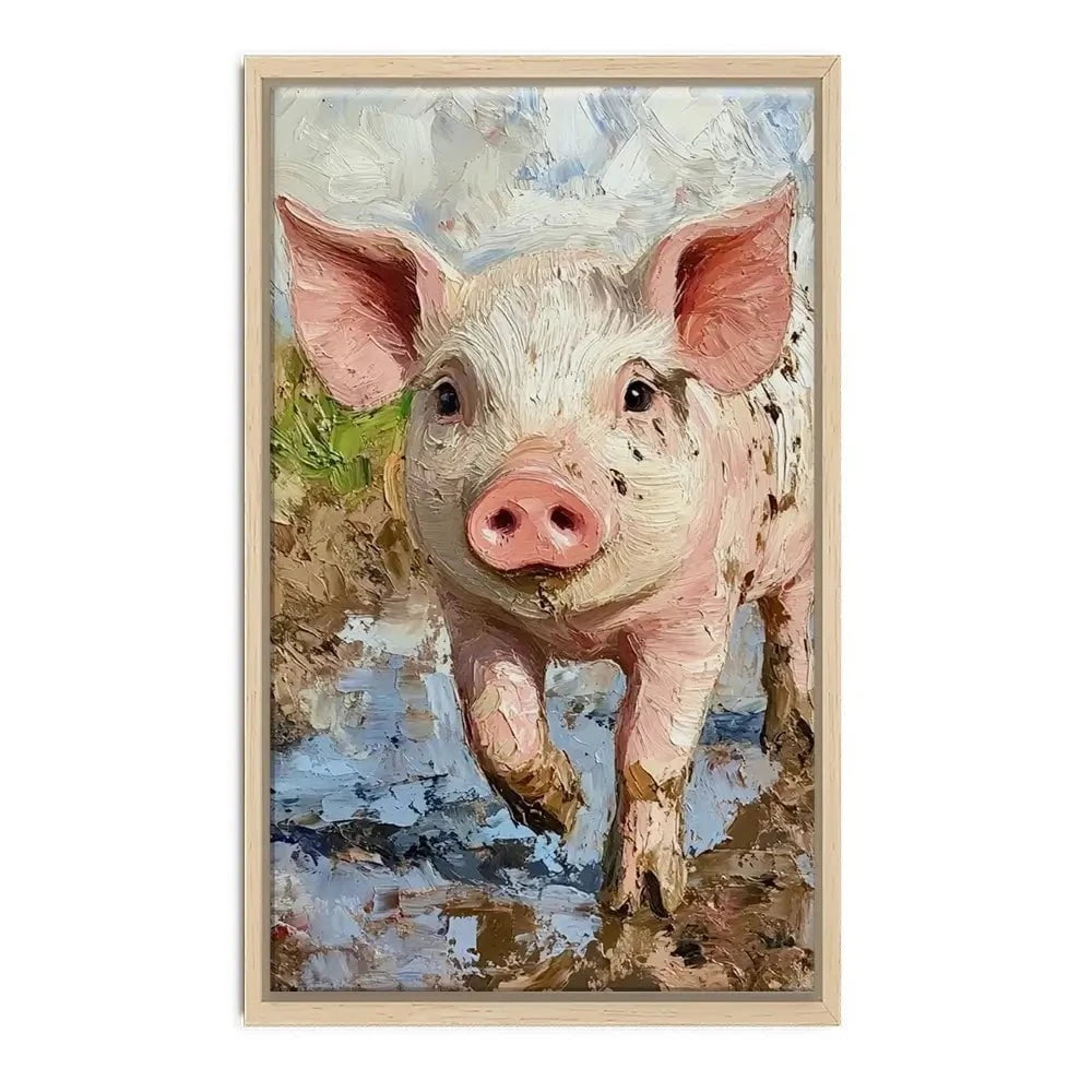 Happy Hog Canvas Print Happy Hog Canvas Print wall art product David Alexander Elder