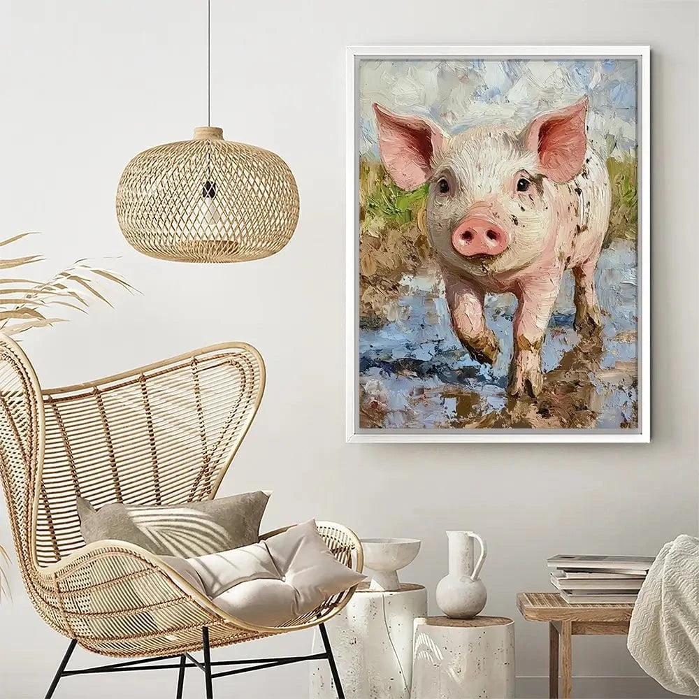 Happy Hog Canvas Print Happy Hog Canvas Print wall art product David Alexander Elder