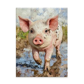 Happy Hog Canvas Print Happy Hog Canvas Print wall art product David Alexander Elder